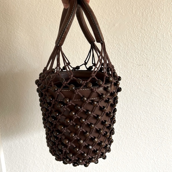 Staud Leather Beaded Bucket Bag - Picture 3 of 4